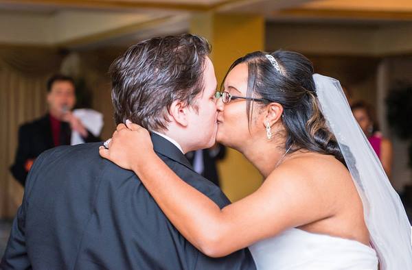 Our wedding kiss